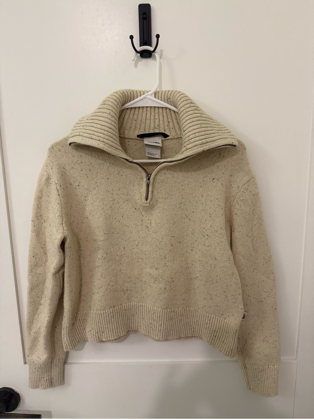 The North Face Cozy Cream Half-Zip Funnel Neck Sweater Women’s Small Wool Blend